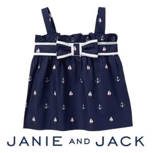 JANIE AND JACK | Navy Sailboat & Anchor Top Nautical Summer Vacation